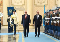 Қырғызстан президентін салтанатты түрде қарсы алу рәсімі өтті