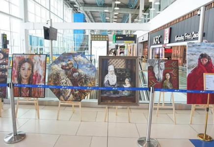 Алматы әуежайында заманауи өнер көрмесі ашылды