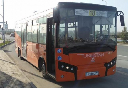 Түркістанға тағы да жаңа автобустар әкелінді