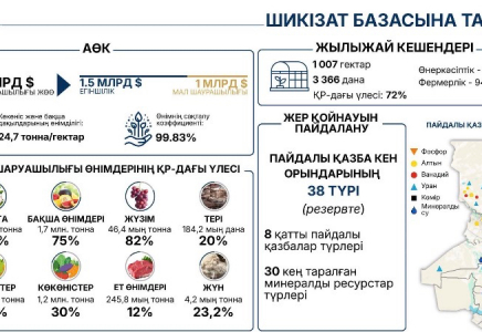Түркістан өңірі агроөнеркәсіп саласы бойынша көш бастап тұр