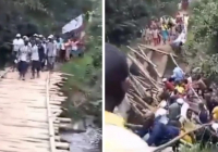 Конгода президенттің отбасы 2 миллион долларға салған көпір ашылу салтанатында опырылып түсті (видео)