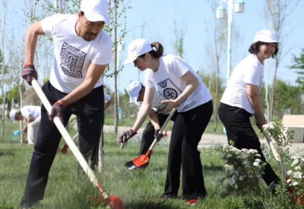 Түркістандық өнерпаздар эко-акция аясында репетиция өткізді