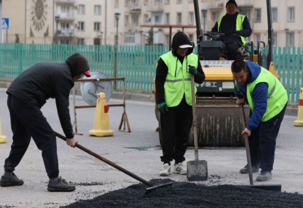 Түркістанда жоспарлы жол жөндеу жұмыстары басталды