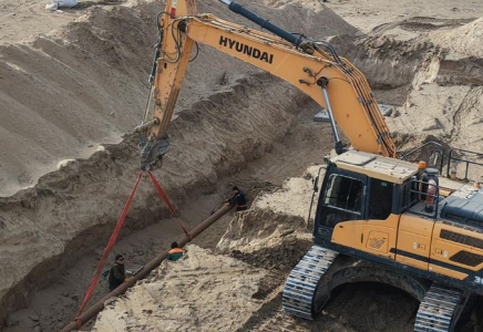 ТҮРКІСТАН: Шардара топтық су құбыры құрылысының 70%-ы аяқталды