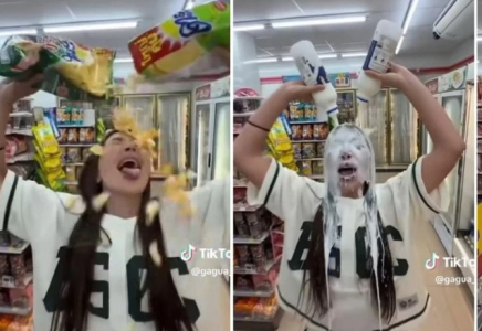 Үстіне сүт құйып, чипстерді шашқан: Қазақстандық блогердің Таиландтағы әрекеті шетелдік БАҚ-тың сынына ұшырады