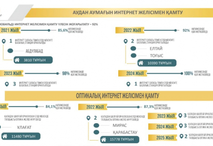 ШЫМКЕНТ: Биыл Еңбекші ауданында интернетпен қамту көрсеткіші 92 пайызға жетеді 