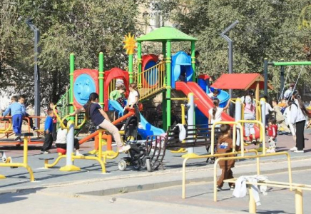 ТҮРКІСТАН: Арыста заманауи ойын алаңшалары пайдалануға берілді