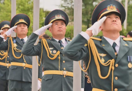 ШЫМКЕНТ: 35748 әскери бөлімінде Отан қорғаушылар күні мен Ұлы Жеңістің 79 жылдығын мерекелеуге арналған салтанатты жиын өтті