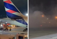 Бразилия әуежайында жолаушылар ұшағы өртке оранды