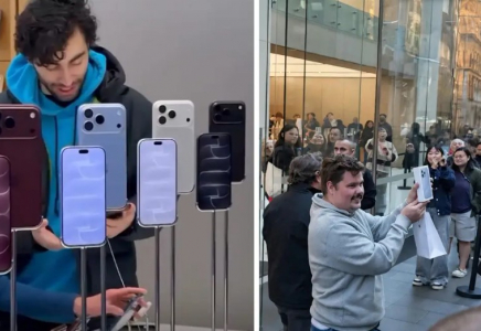 Сағаттап кезекте тұрған жігіт әлемде ең бірінші болып Iphone 18 телефонын сатып алды