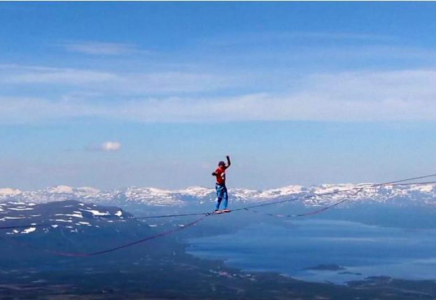 Швецияда арқанжолмен жүруден әлемдік рекорд жаңартылды