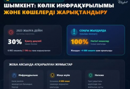 Шымкентте көшелерді жарықтандыру деңгейі 100 пайызға жетті