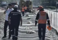 Алматыда LRT желісінің рельстері төселе бастады