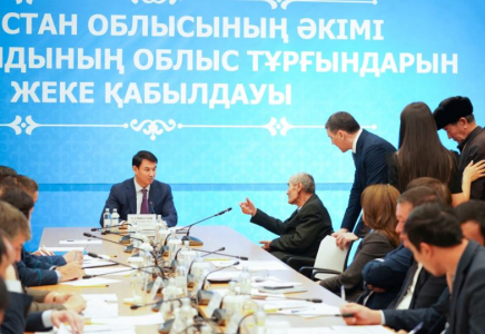 ТҮРКІСТАН: Облыс әкімінің жеке қабылдауы өтті