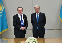 Мемлекет басшысы Queen’s University Belfast оқу орнының президенті және вице-канцлері Иан Грирді қабылдады Мемлекет басшысы Queen’s University Belfast оқу орнының президенті және вице-канцлері Иан Грирді қабылдады