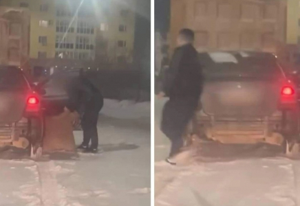 Астана тұрғыны әйелімен жанжалдасып, оны көліктен жолға лақтырып жіберген (видео)