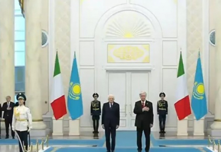 Қасым-Жомарт Тоқаев Италия Президентін Ақордада қарсы алды