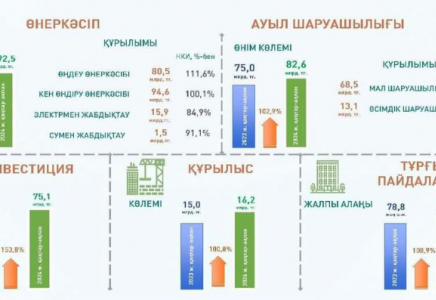 Түркістан облысының даму көрсеткіштері жақсара түсті