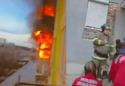 Ұлытау облысында полицейлер ер адамды жанып жатқан пәтерден алып шықты