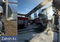 Қостанайда элеваторда өрт болды