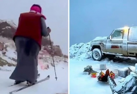 Сауд Арабиясының солтүстігінде қар жауды