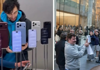 Сағаттап кезекте тұрған жігіт әлемде ең бірінші болып Iphone 18 телефонын сатып алды