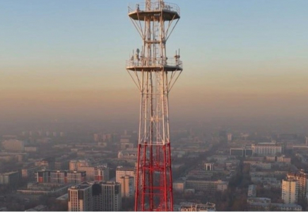 ​Алматыдағы телерадио мұнарасына жаңа сәулеттік жарық орнатылып жатыр