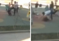 Алматыда ер адам кішкентай баланы аямай теуіп жіберді (видео)