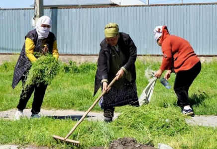 ТҮРКІСТАН: Кентаудағы жаппай сенбілікке 1500 адам қатысты