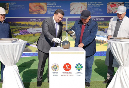 ТҮРКІСТАН: Түлкібаста құс етін өндіретін фабриканың іргетасы қаланды