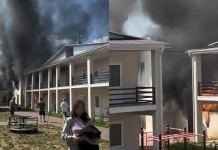 Бурабайдағы қонақүйлердің бірінен өрт шықты (ВИДЕО)