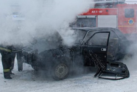 Ақсуда автокөлік толығымен жанып кетті