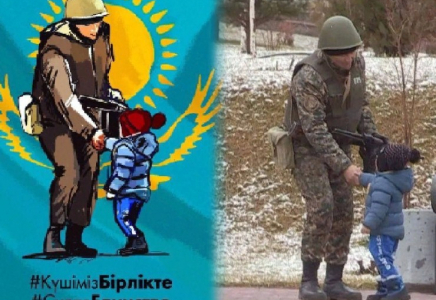 Символға айналған жауынгер: Сәбидің сәлемін алып жұрттың жүрегін елжіреткен фото Шымкентте түсірілген