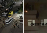 Таразда ер адам көршілері мен құтқарушылардың көз алдында 5-қабаттан секіріп кетті