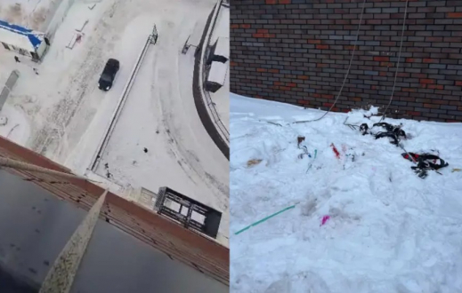 Астанада альпинист салынып жатқан тұрғын үйдің шатырынан құлады (видео)