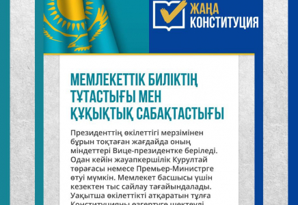 ​МЕМЛЕКЕТТІК БИЛІКТІҢ ТҰТАСТЫҒЫ МЕН ҚҰҚЫҚТЫҚ САБАҚТАСТЫҒЫ