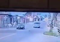 Таразда атқа мініп, шауып келе жатқан 7 жастағы бала көлікке соғылып қалды (ВИДЕО)