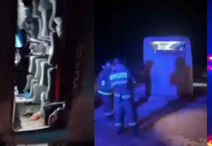 Маңғыстау облысында болған жантүршігерлік автобус апатының видеосы пайда болды