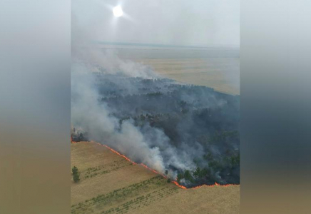 Жай түскен: Ертіс орманындағы алапат өртті тікұшақпен сөндіріп жатыр