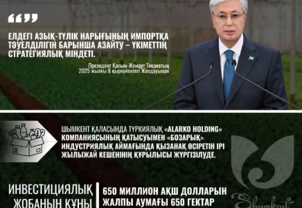 ​ИНВЕСТИЦИЯЛЫҚ ЖОБА: ШЫМКЕНТТЕ ОРТА АЗИЯДАҒЫ ЕҢ ІРІ ЖЫЛЫЖАЙ КЕШЕНІ САЛЫНУДА