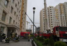 Шымкентте 25 қабатты тұрғын үйдегі шартты өртті сөндіру пысықталды